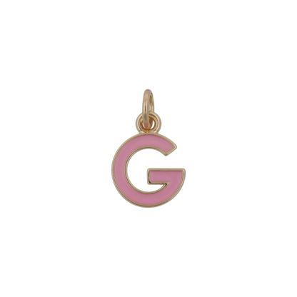 Pink and Gold Letter Charms