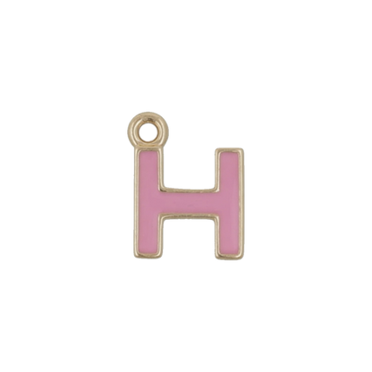 Pink and Gold Letter Charms