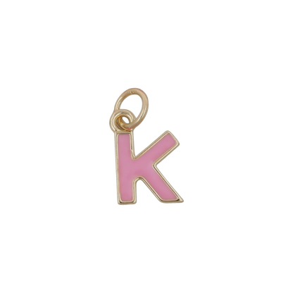 Pink and Gold Letter Charms