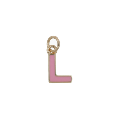 Pink and Gold Letter Charms