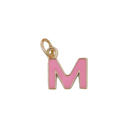 Pink and Gold Letter Charms