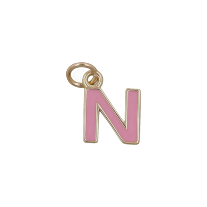 Pink and Gold Letter Charms