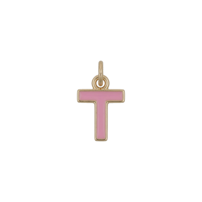 Pink and Gold Letter Charms
