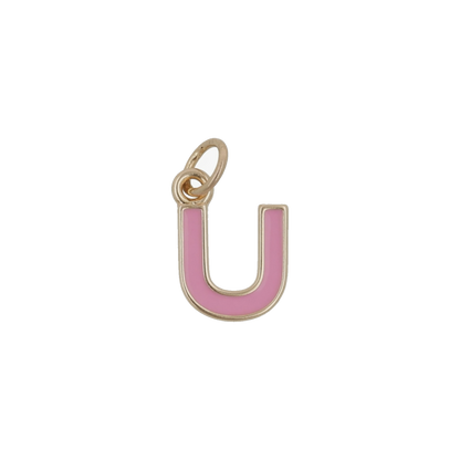 Pink and Gold Letter Charms