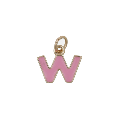 Pink and Gold Letter Charms