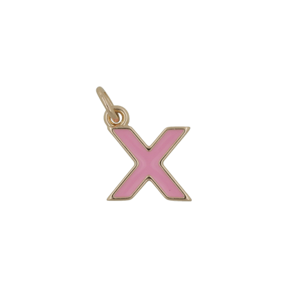 Pink and Gold Letter Charms