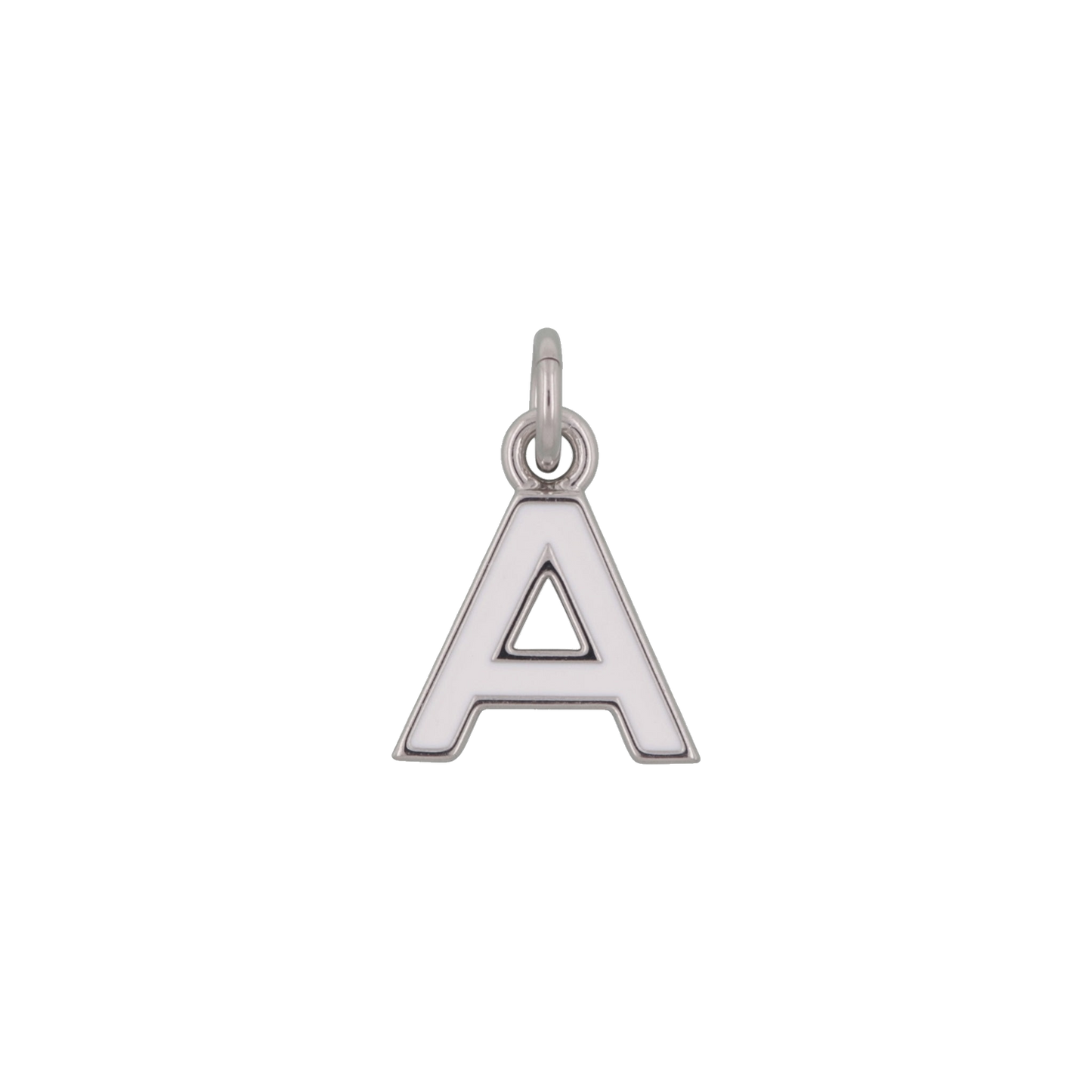 Silver and White Letter Charms