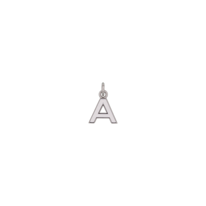 Silver and White Letter Charms
