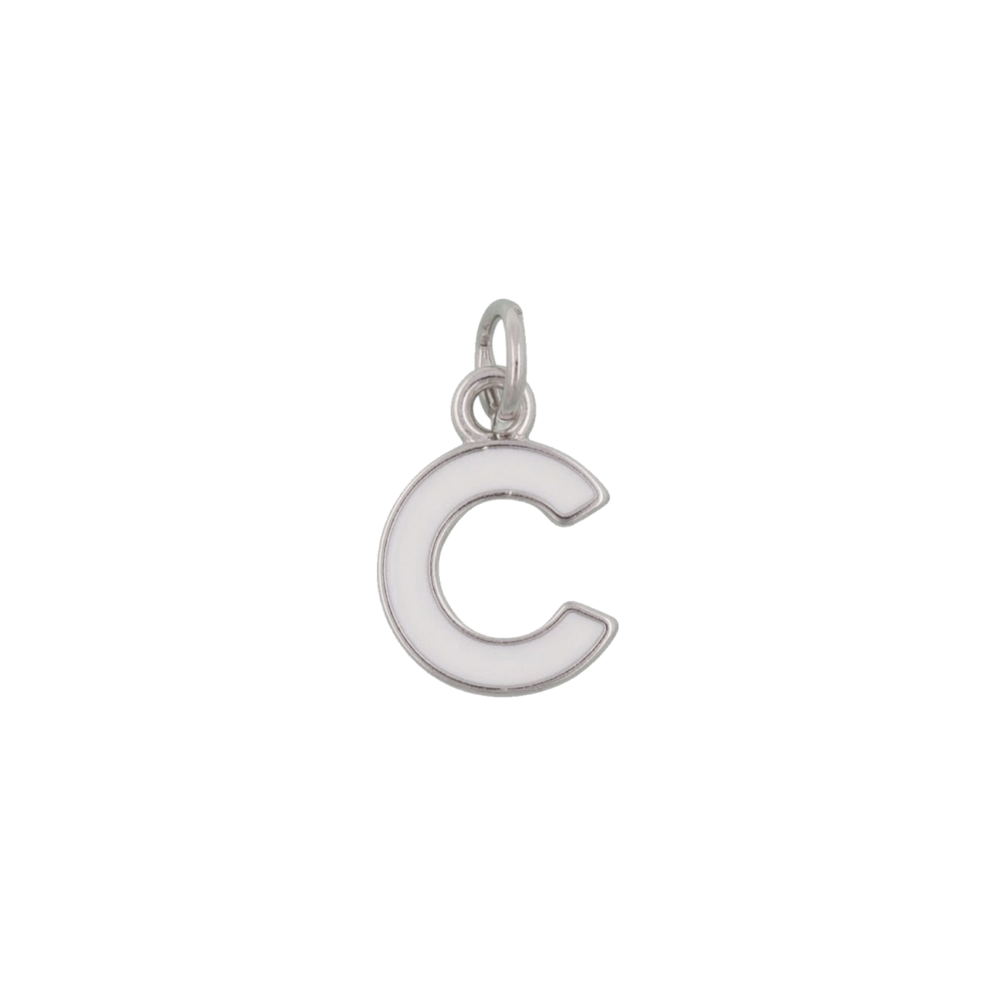 Silver and White Letter Charms