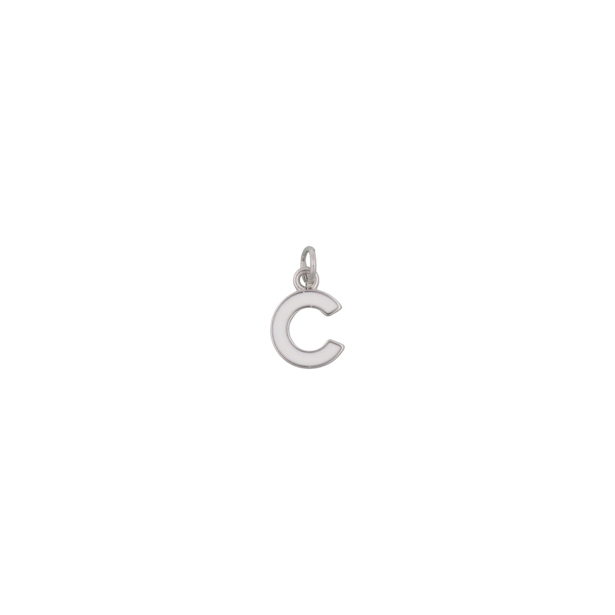 Silver and White Letter Charms