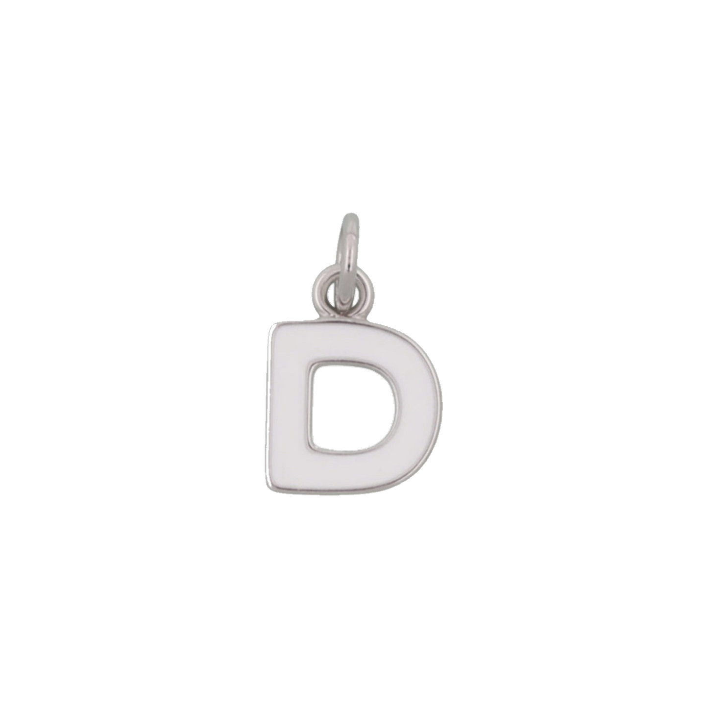 Silver and White Letter Charms