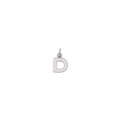 Silver and White Letter Charms