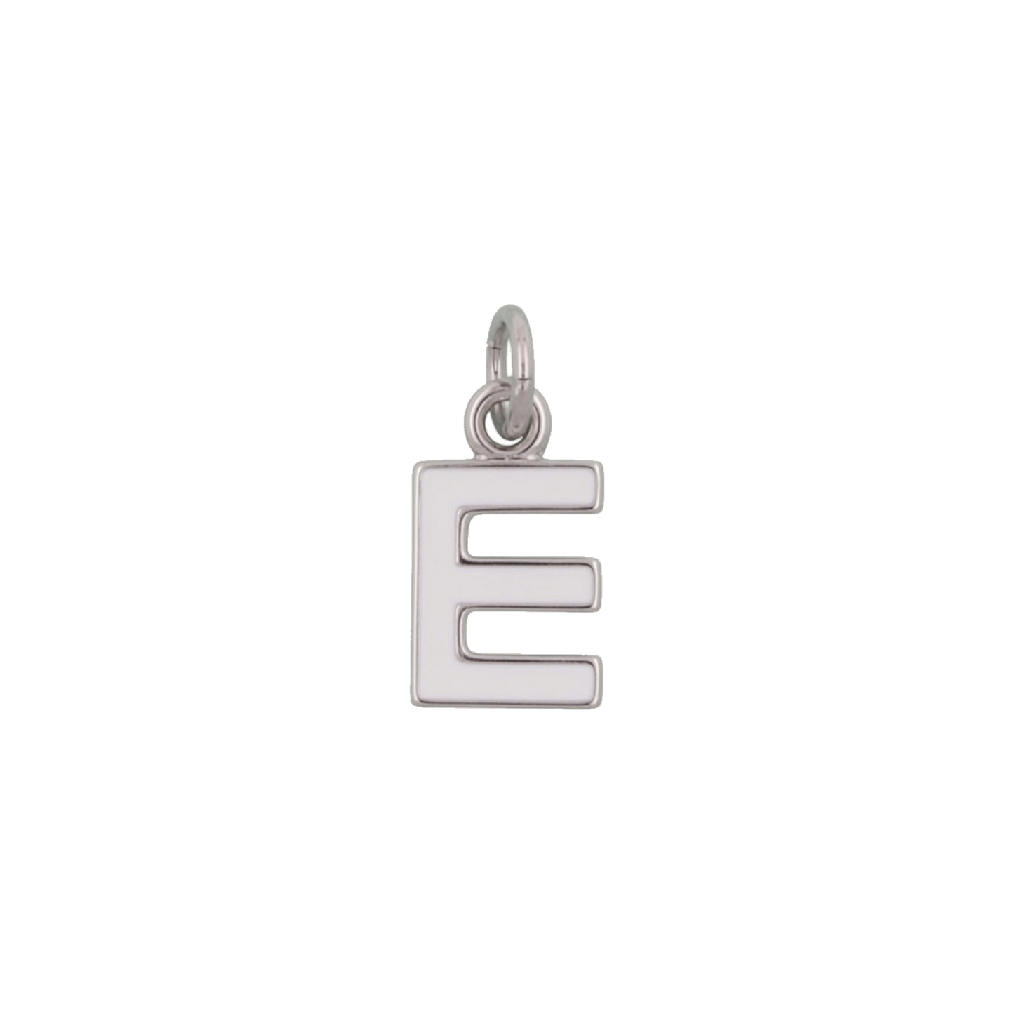 Silver and White Letter Charms