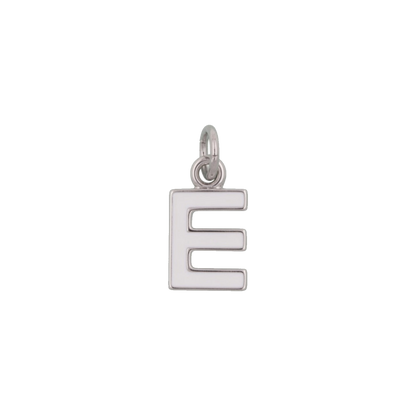 Silver and White Letter Charms