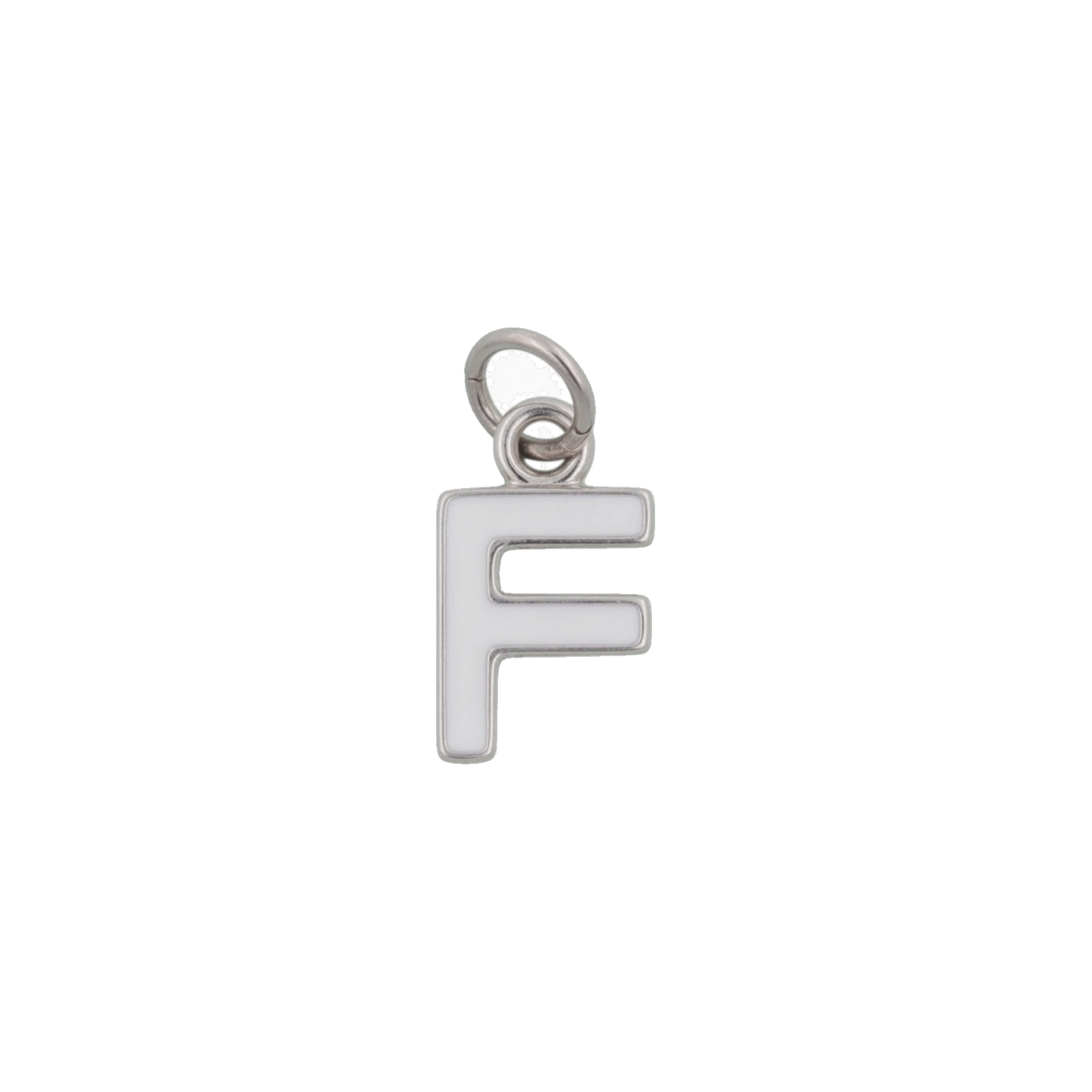Silver and White Letter Charms