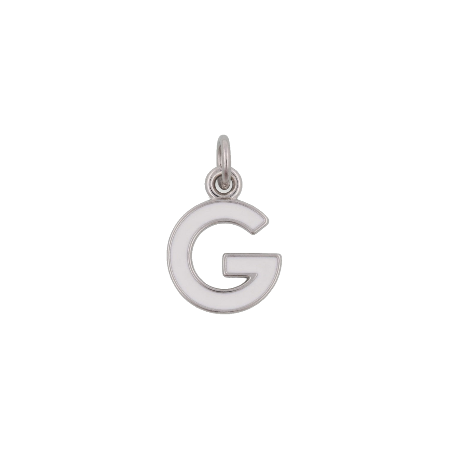 Silver and White Letter Charms