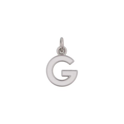 Silver and White Letter Charms