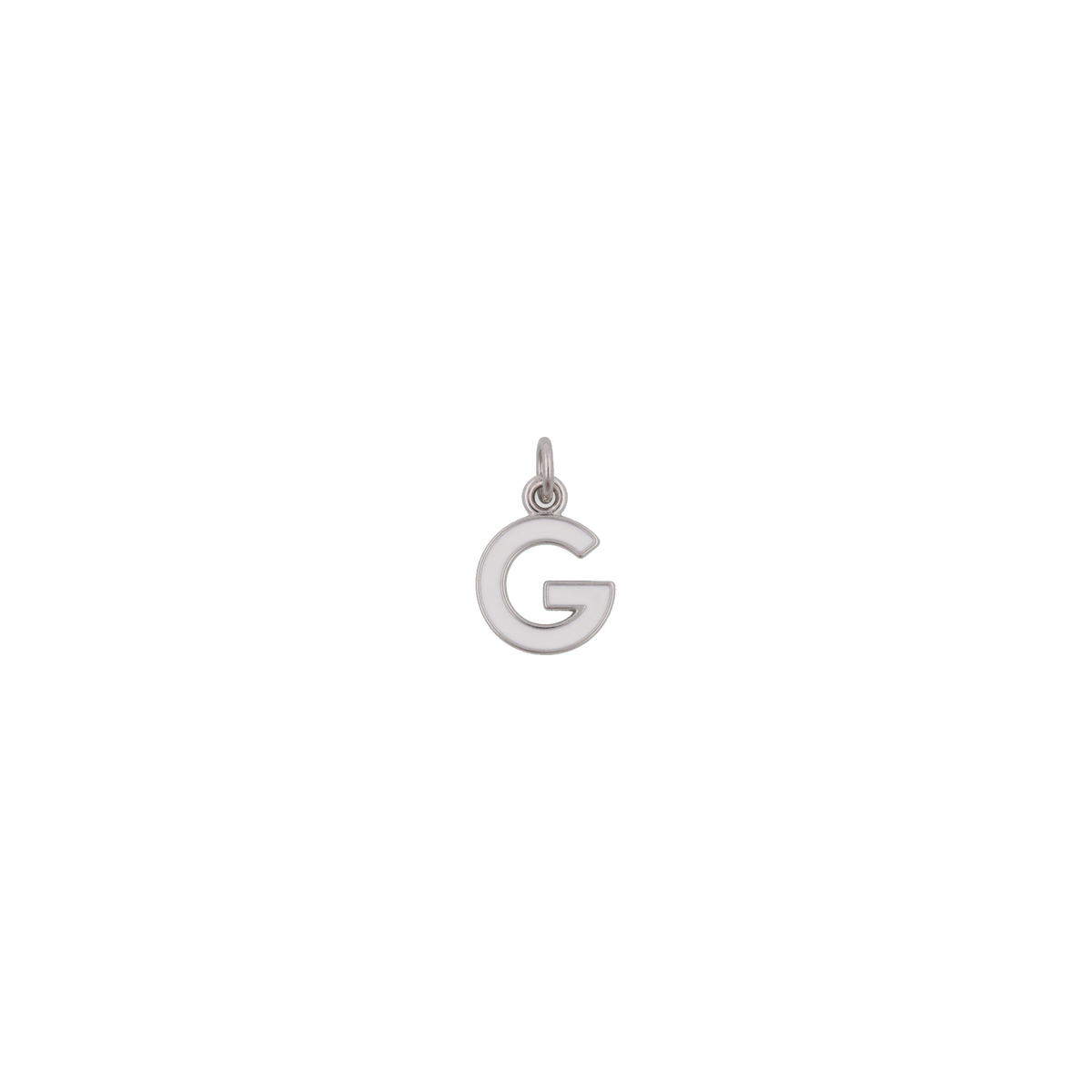 Silver and White Letter Charms