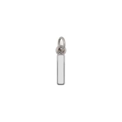 Silver and White Letter Charms
