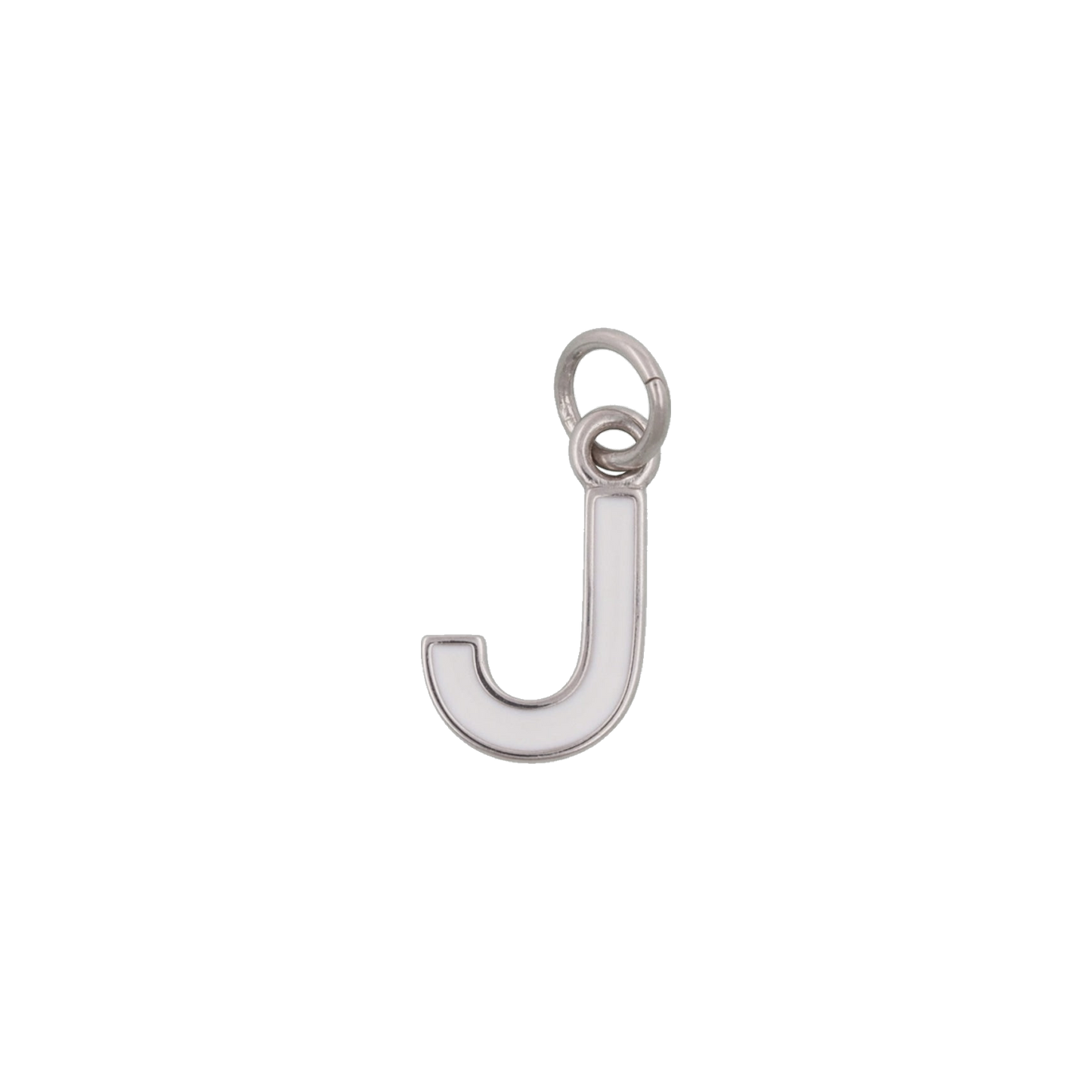 Silver and White Letter Charms