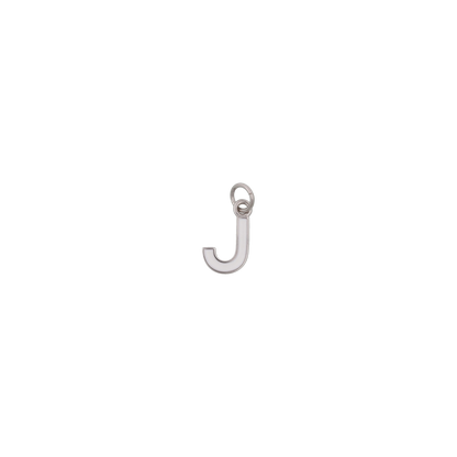 Silver and White Letter Charms