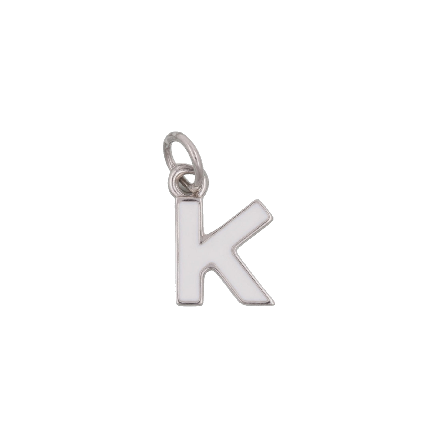 Silver and White Letter Charms