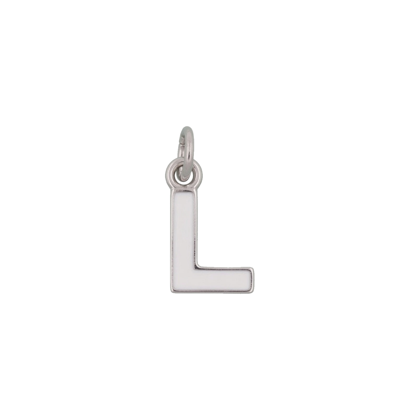 Silver and White Letter Charms