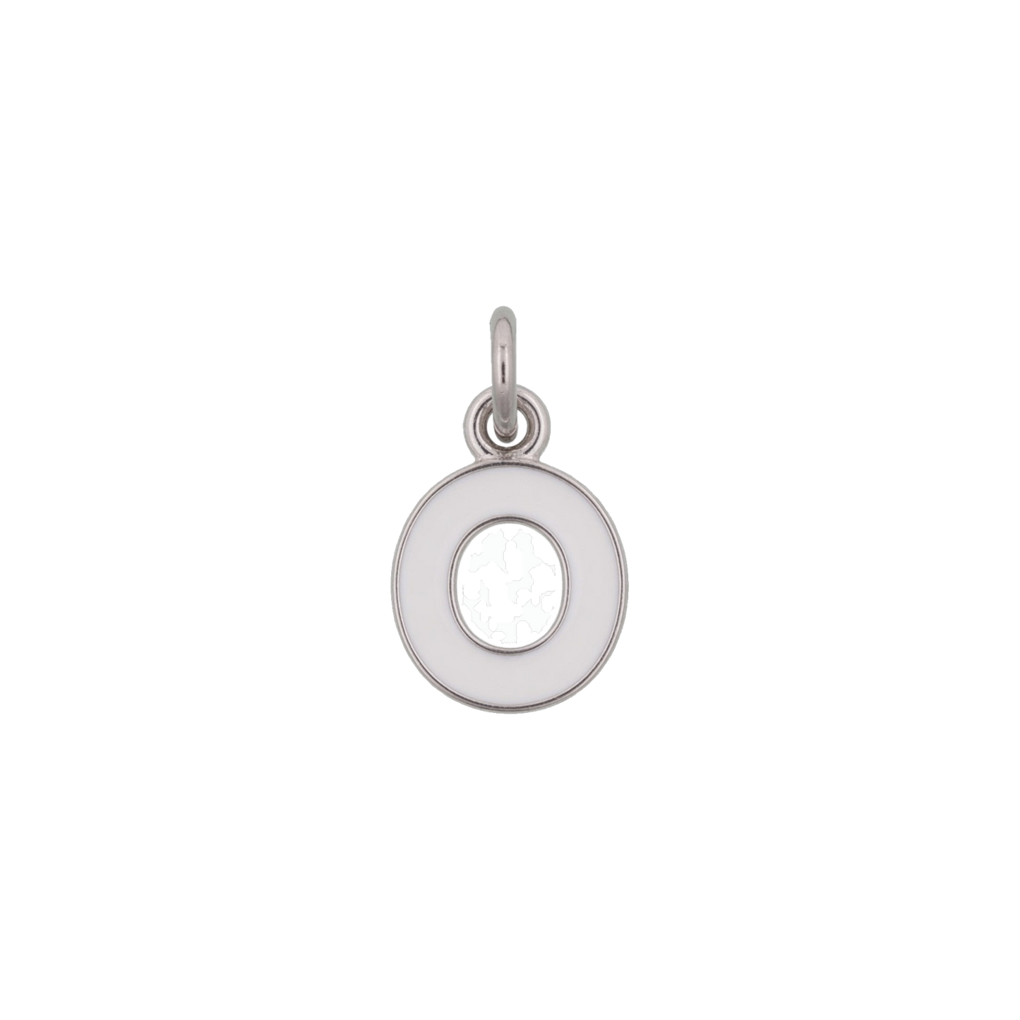 Silver and White Letter Charms