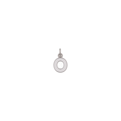 Silver and White Letter Charms