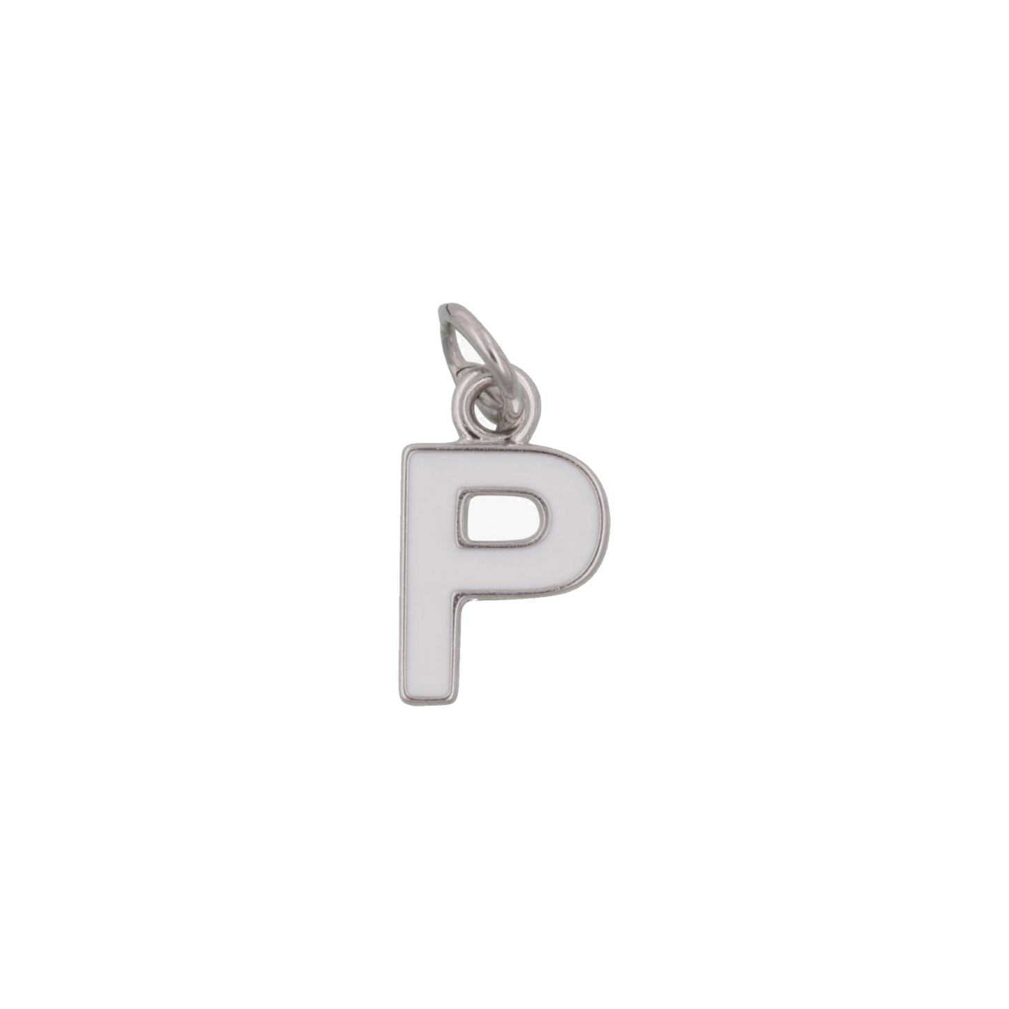Silver and White Letter Charms