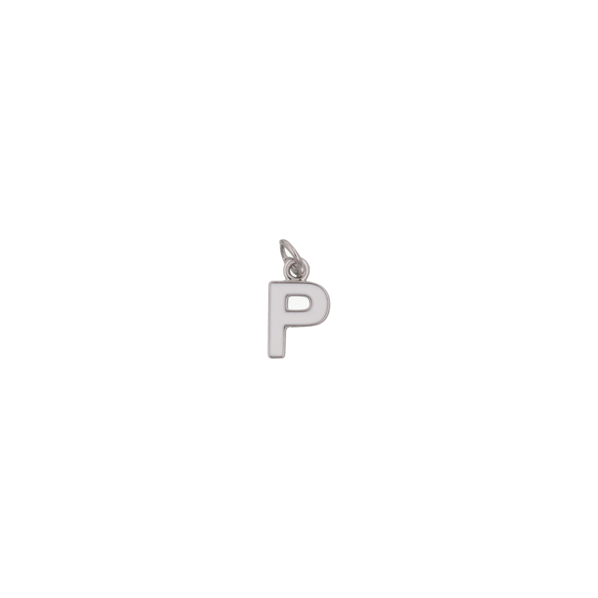 Silver and White Letter Charms