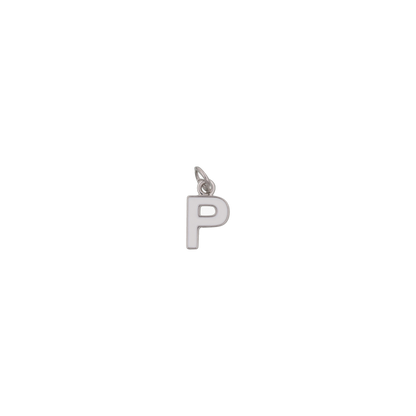 Silver and White Letter Charms