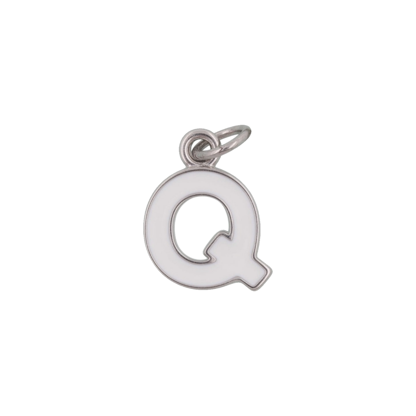Silver and White Letter Charms