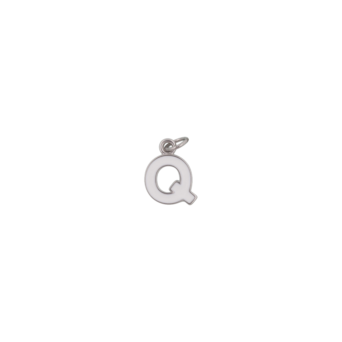 Silver and White Letter Charms