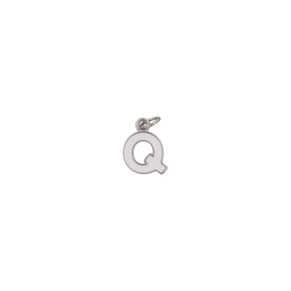 Silver and White Letter Charms