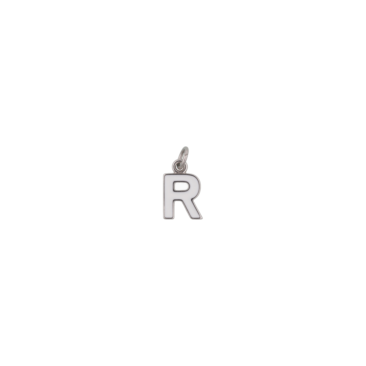 Silver and White Letter Charms