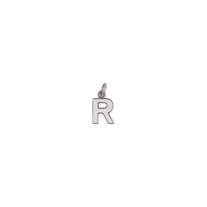 Silver and White Letter Charms