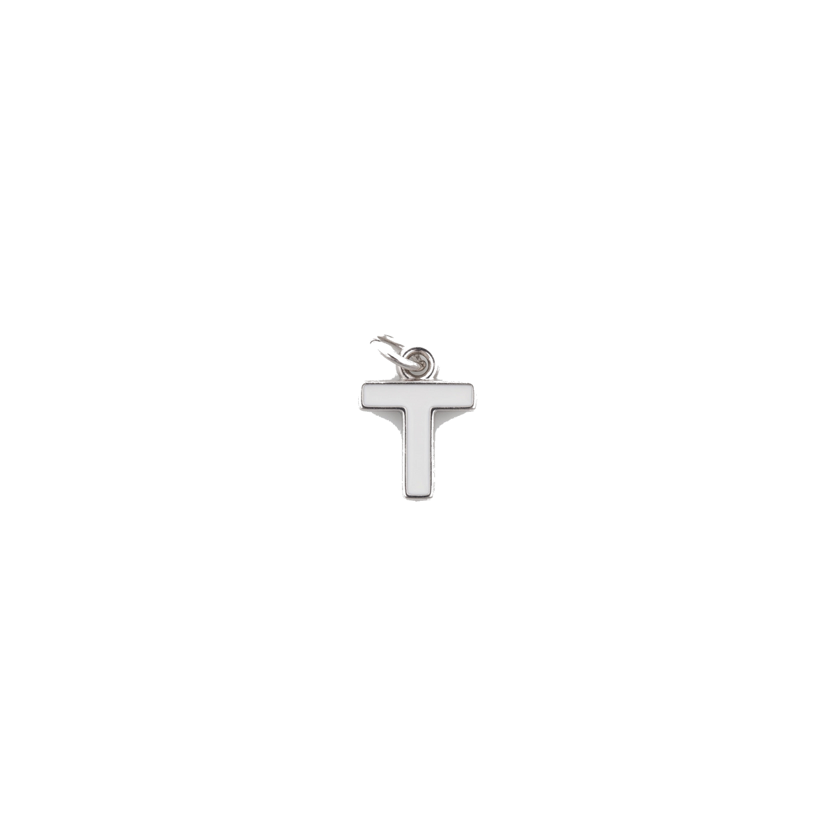 Silver and White Letter Charms