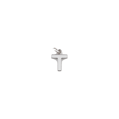 Silver and White Letter Charms