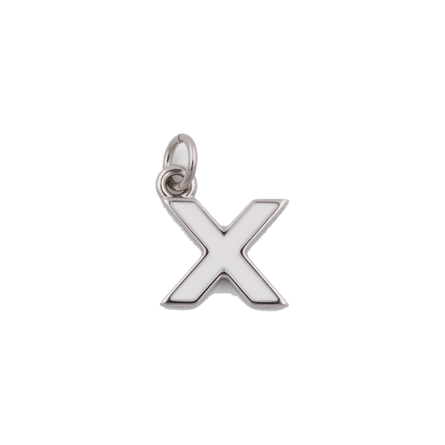 Silver and White Letter Charms