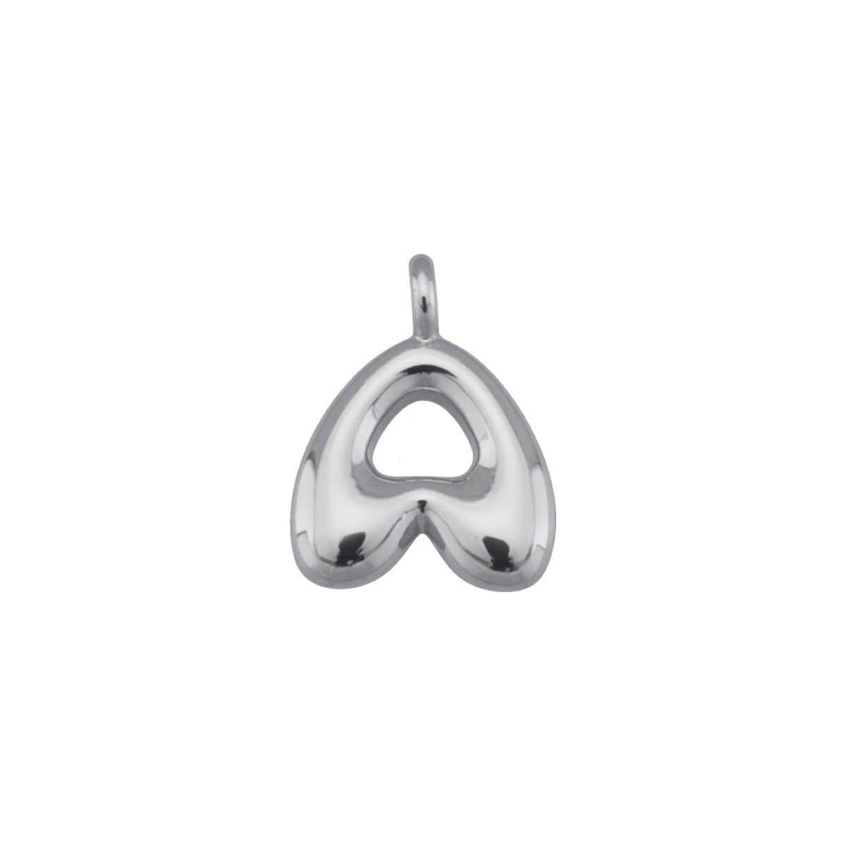 Silver Bubble Letter Charms