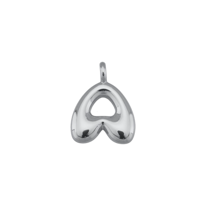 Silver Bubble Letter Charms