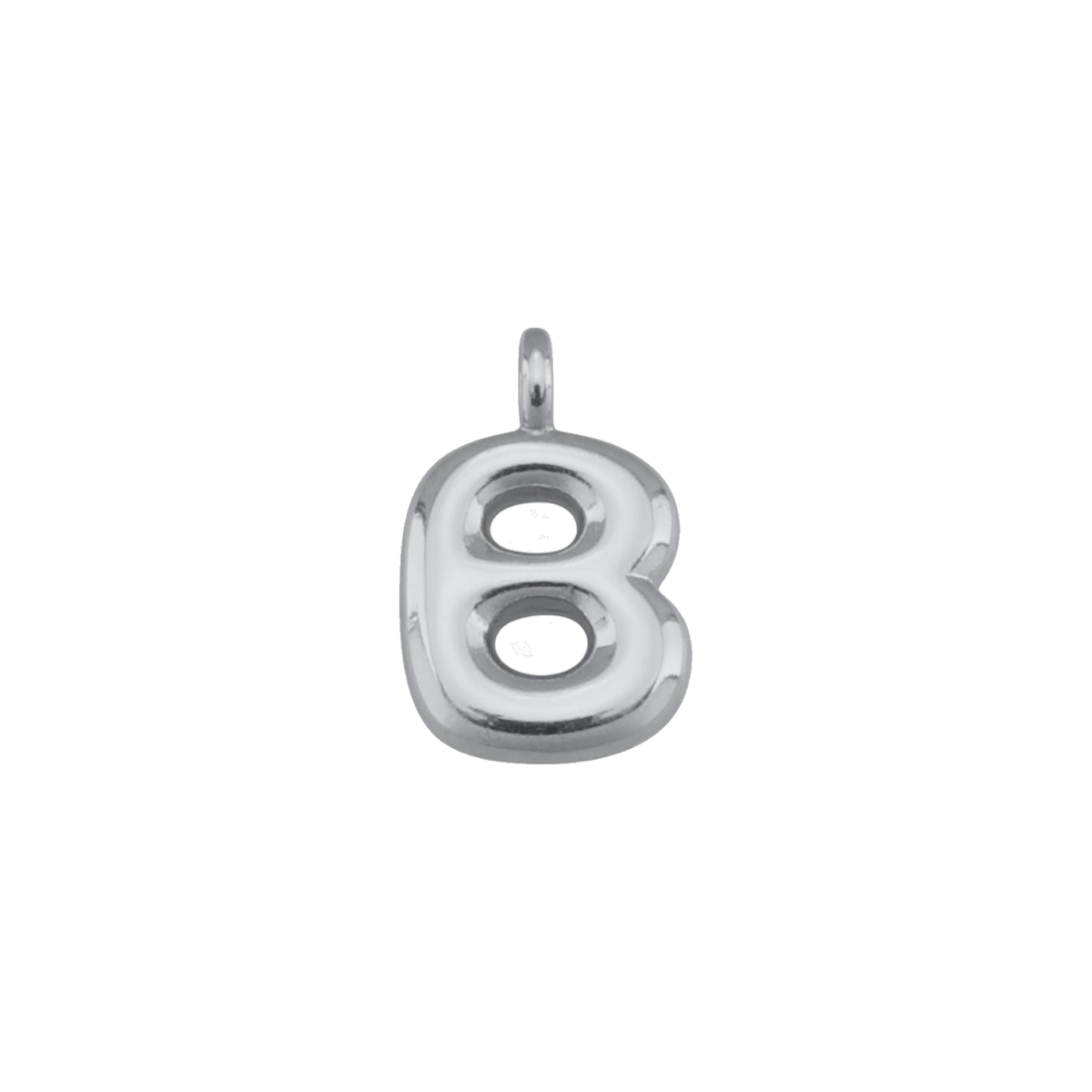 Silver Bubble Letter Charms