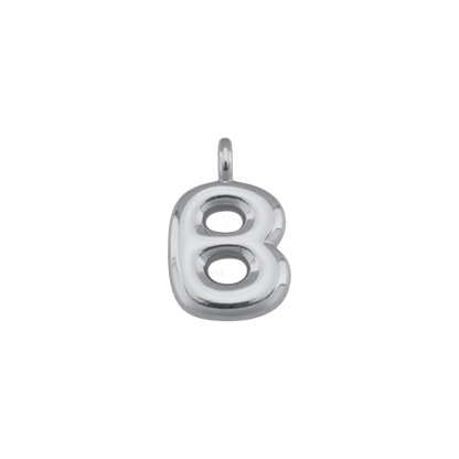 Silver Bubble Letter Charms