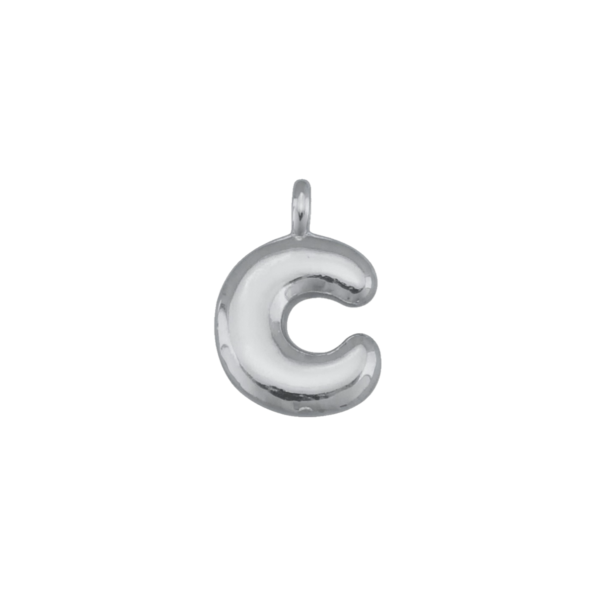 Silver Bubble Letter Charms
