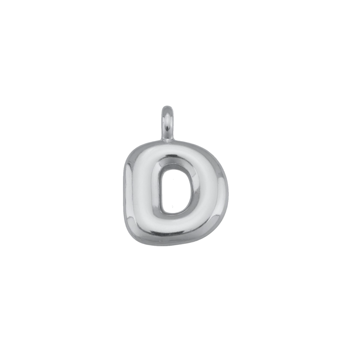 Silver Bubble Letter Charms