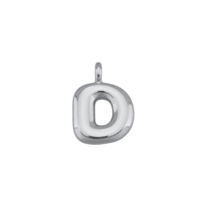 Silver Bubble Letter Charms