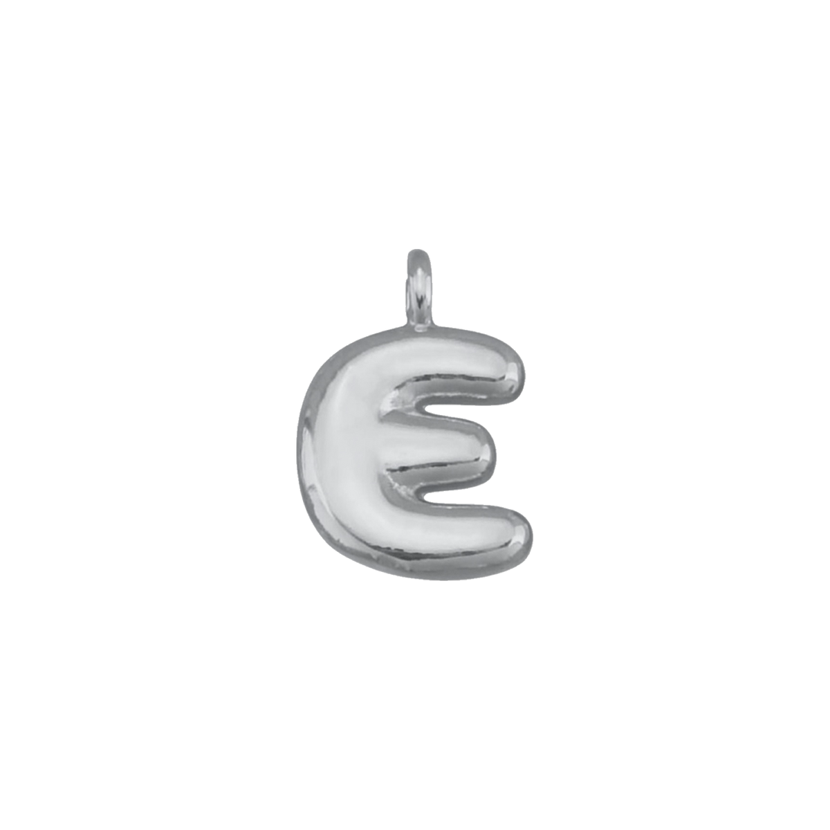 Silver Bubble Letter Charms
