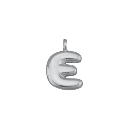 Silver Bubble Letter Charms
