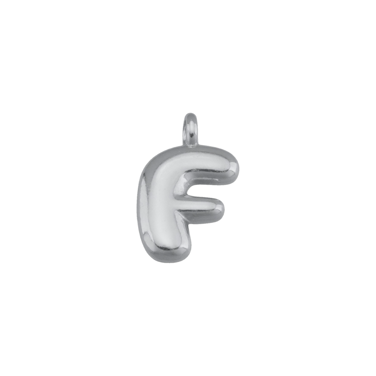 Silver Bubble Letter Charms